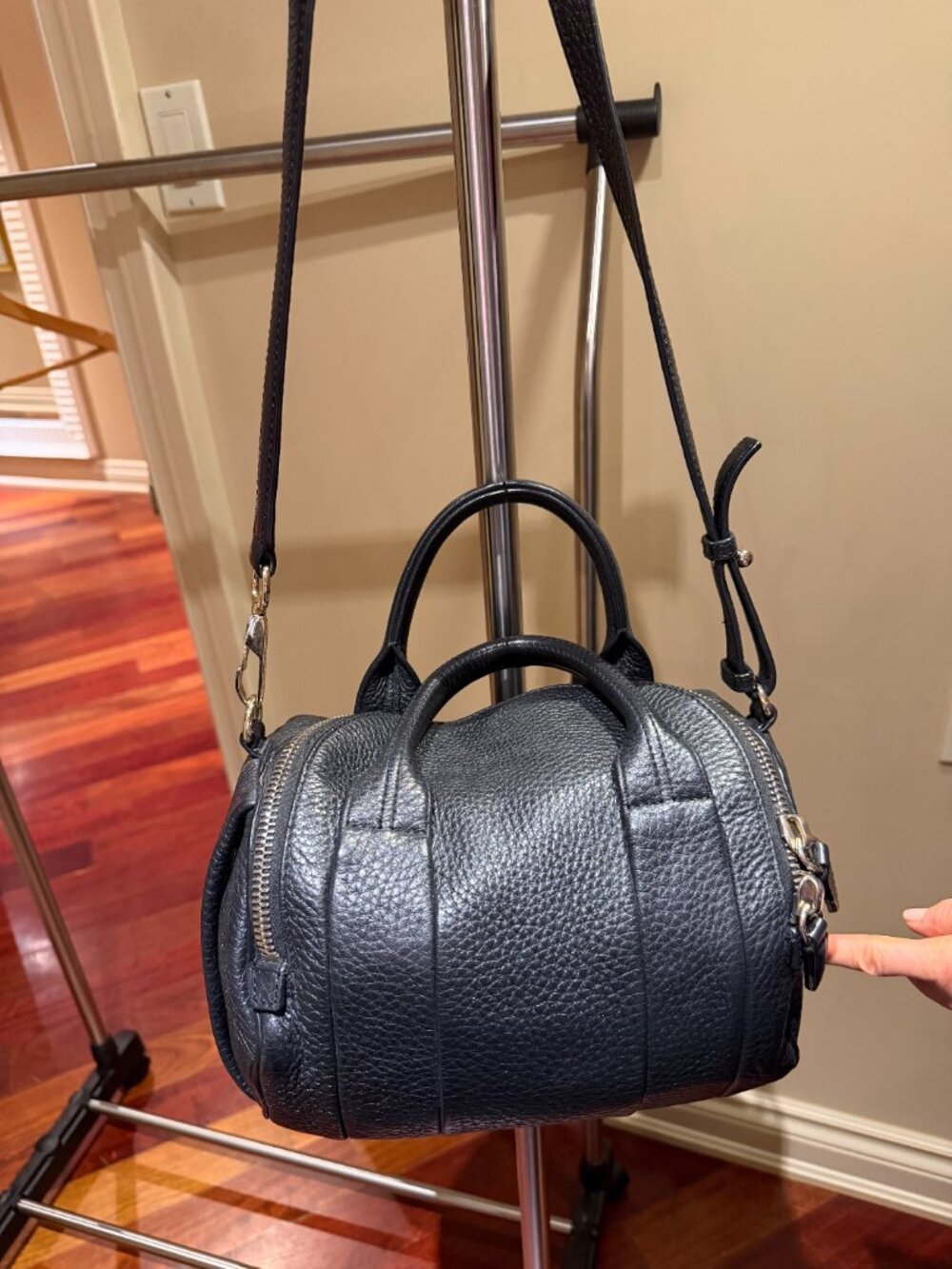 Alexander Wang - Large Black Rocco Bag with Gold Hardware